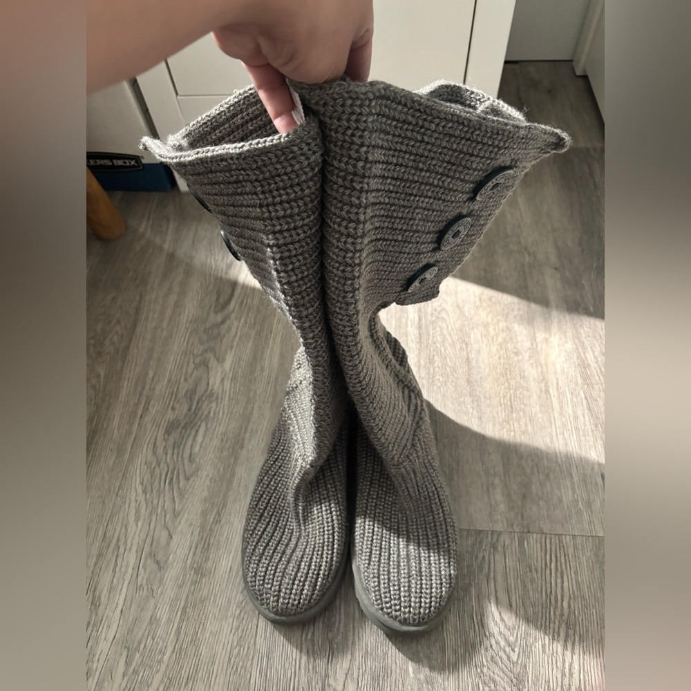 UGG Gray Knit Women's Tall Boots